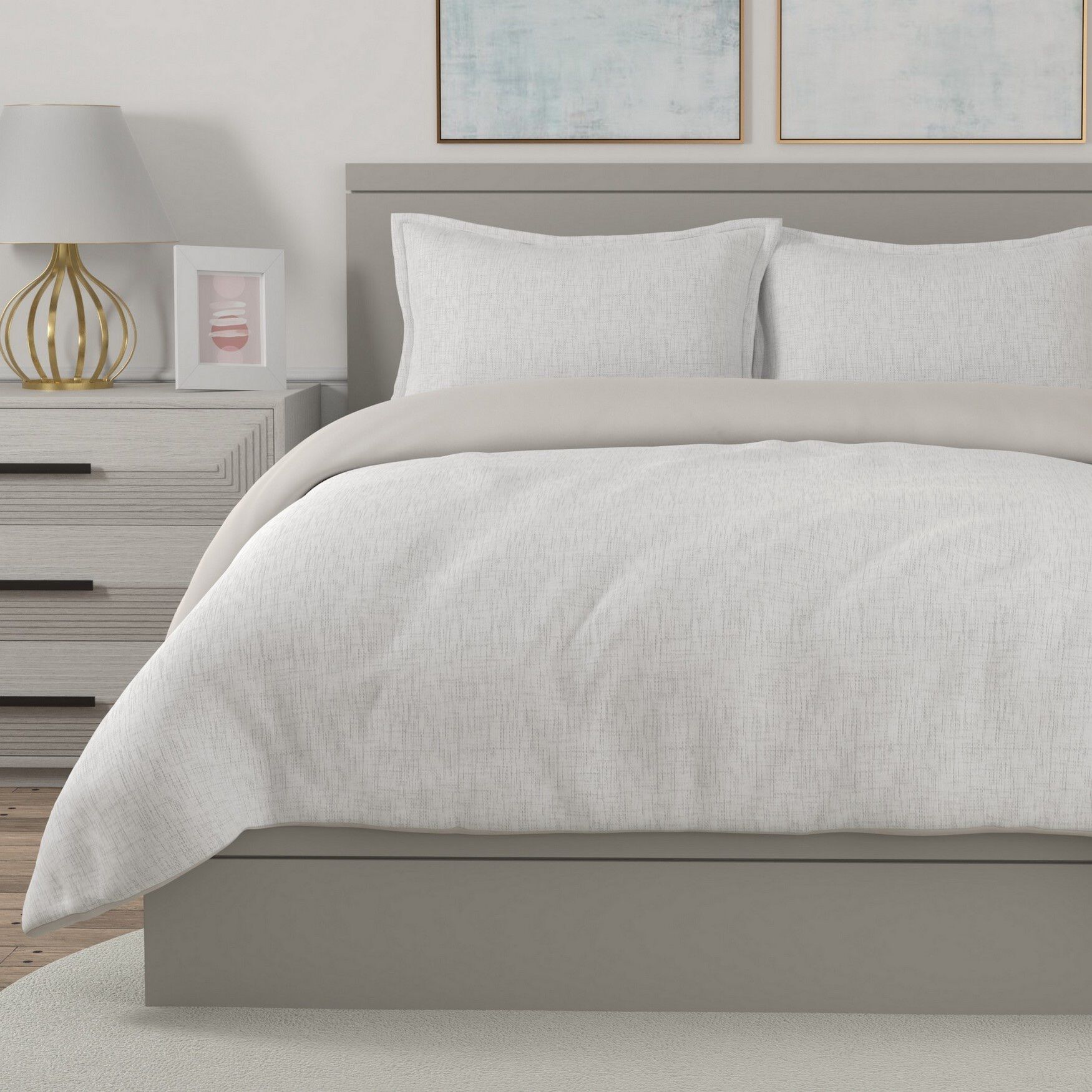 Portico Bennet Slub 3 Piece Comforter Set Comforter Set, , alternate image number 8