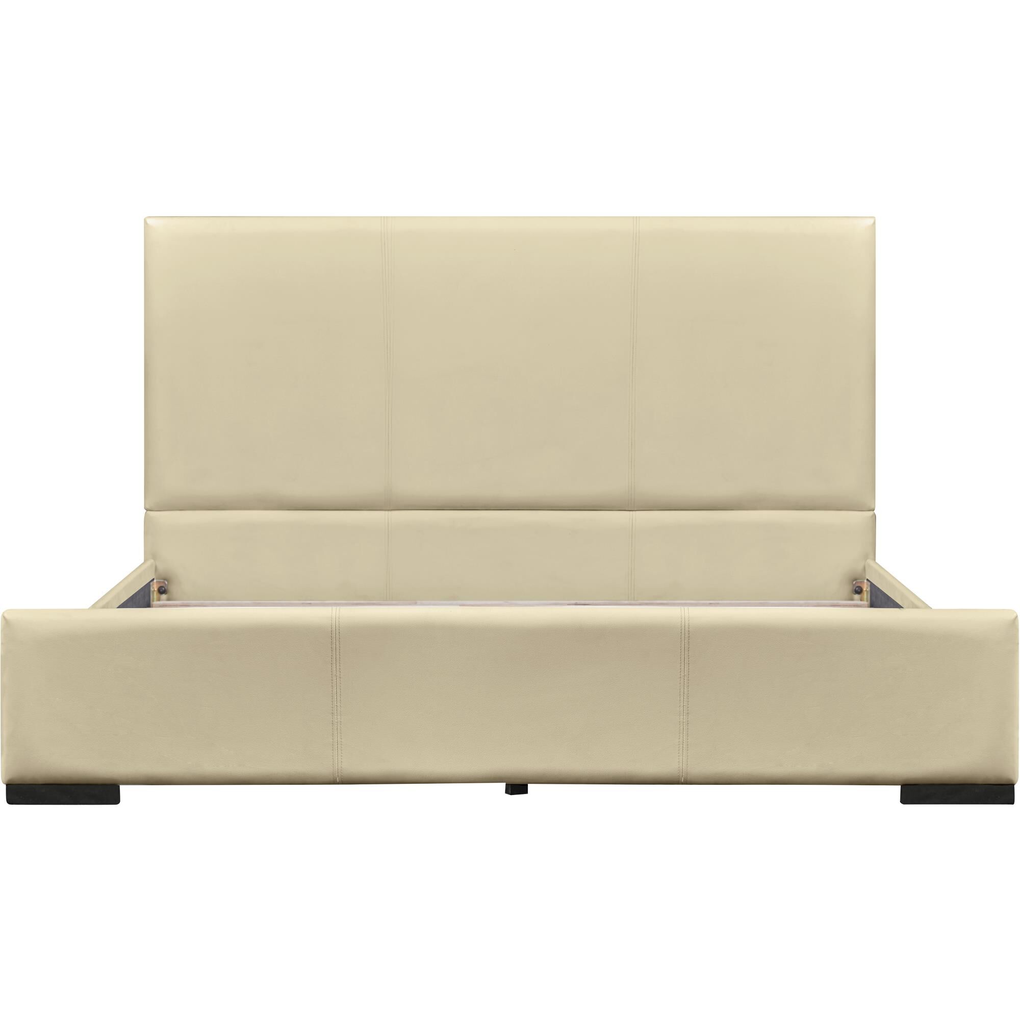 Abbey Platform Bed, Beige, Queen, BEIGE, alternate image number 2