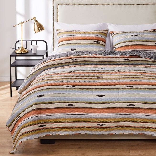Painted Desert Quilt and Pillow Sham Set, ROSE, hi-res image number 0