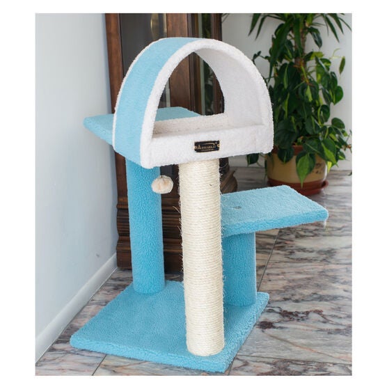 Real Wood 29" Cat Tree With Scratcher And Tunnel, , alternate image number null