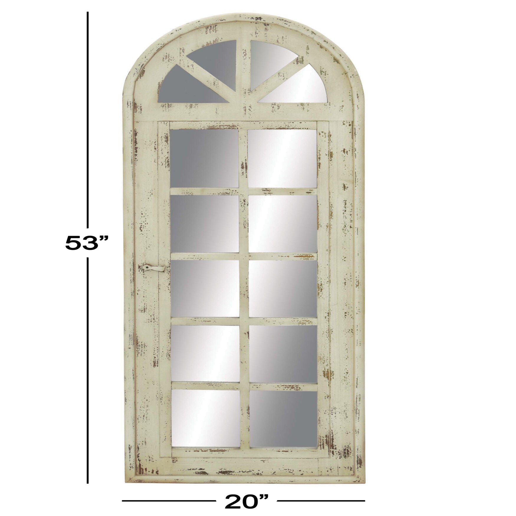 White Vintage Wood Floor Mirror, , alternate image number 4