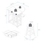 Breakfast Cart with Drop-Leaf Table-White, , alternate image number null