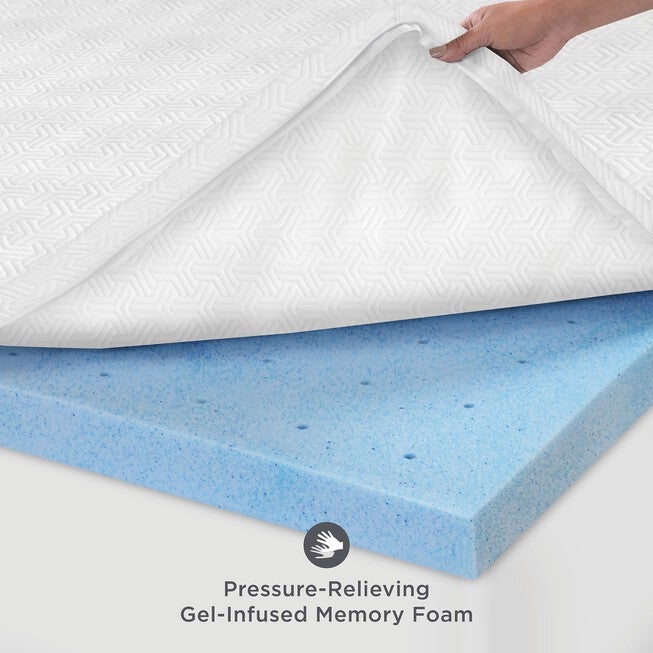 SensorPEDIC 2-Inch Prime Gel-Infused Memory Foam Mattress Topper, , on-hover image number 1