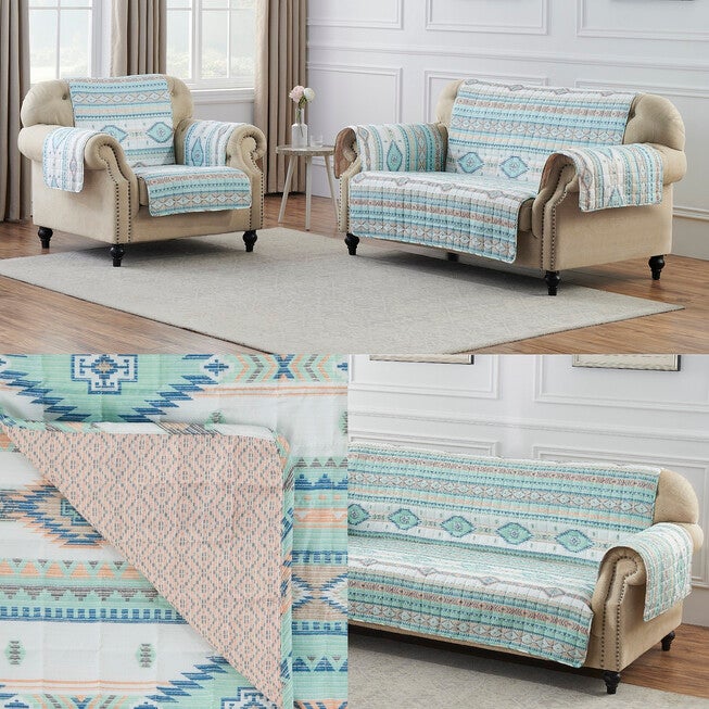 Phoenix Turquoise Furniture Protector, Arm Chair, , alternate image number 3