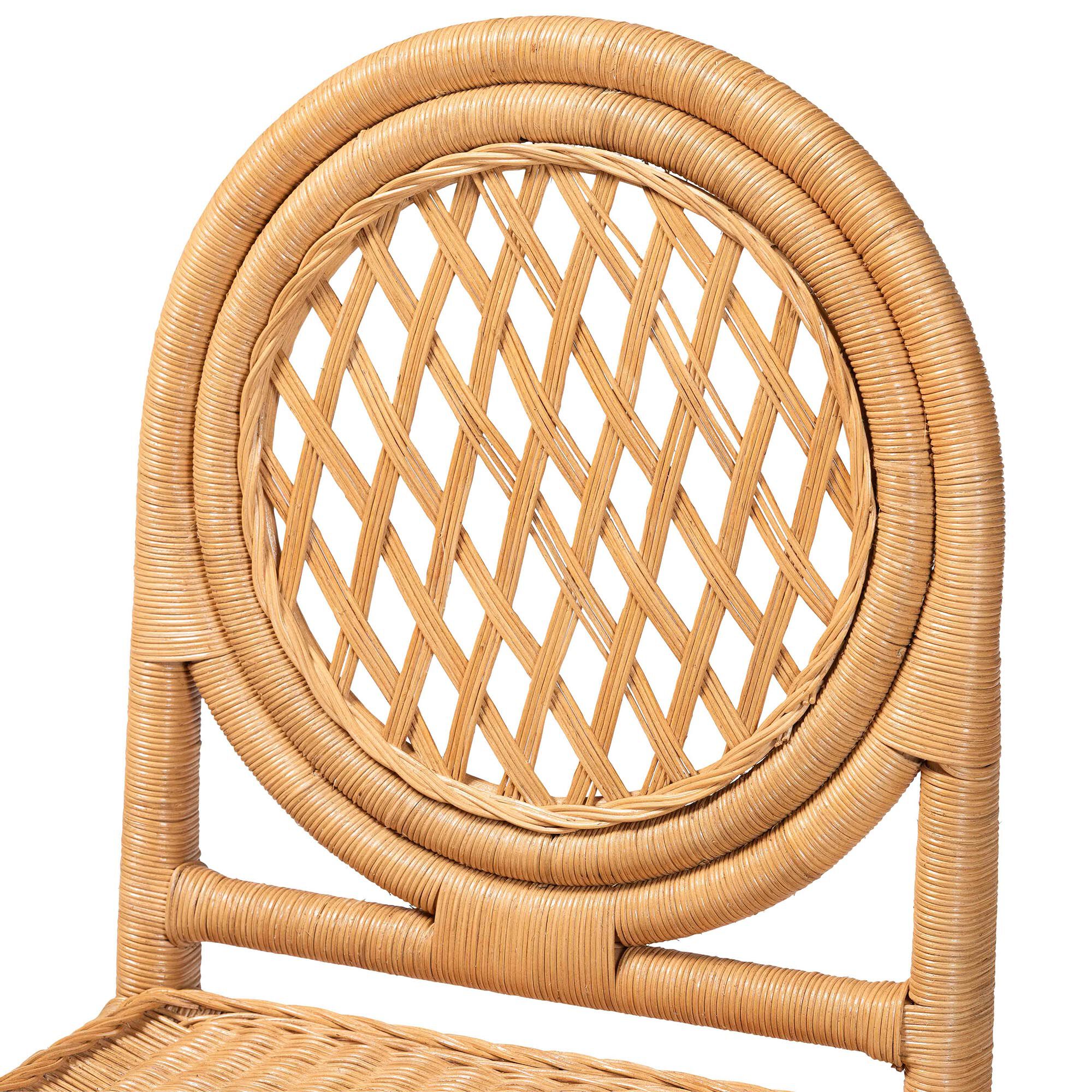Oxford Natural Rattan Dining Chair, LIGHT HONEY, alternate image number 4