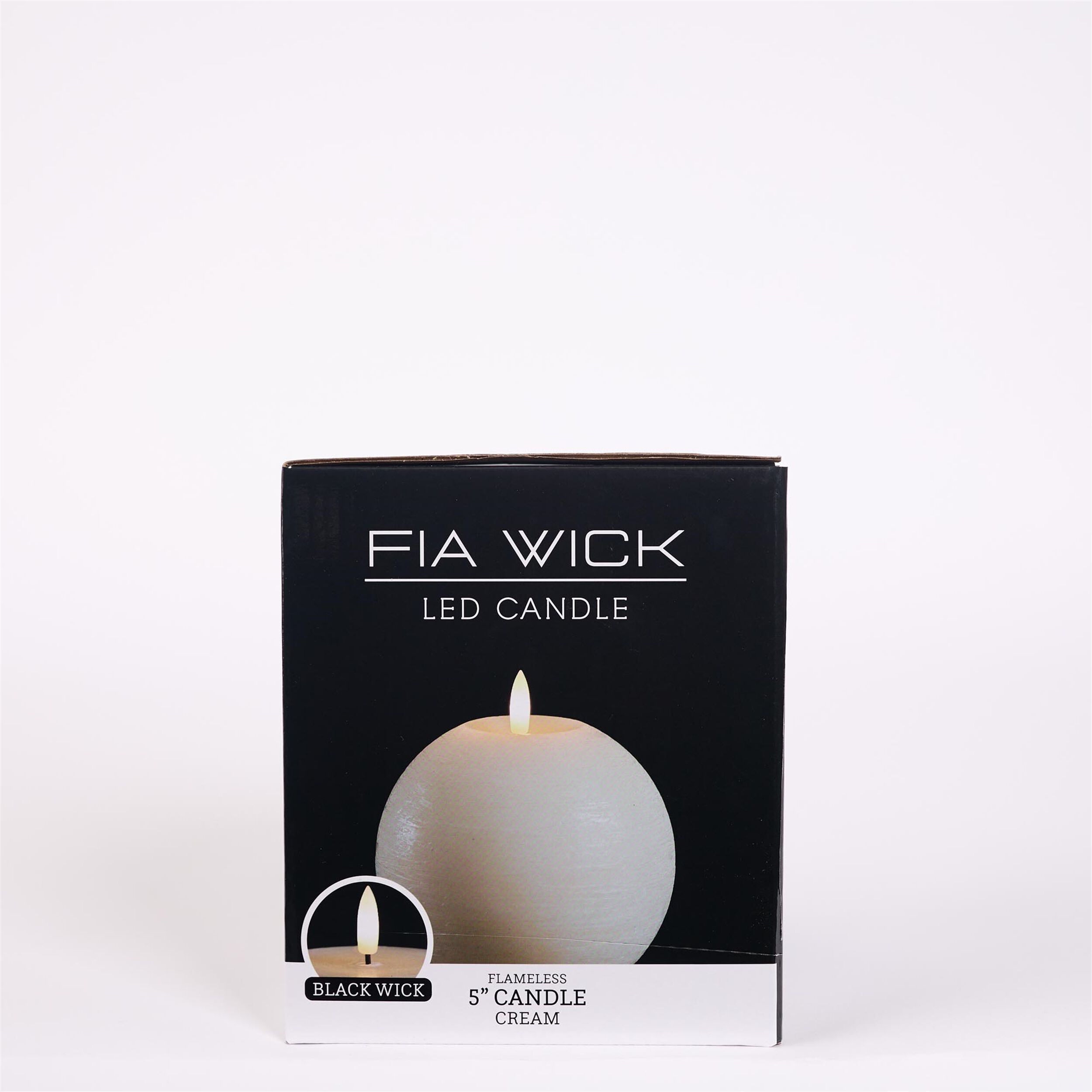 FIA Wick Ivory Round Candle Set of 2, BEIGE, alternate image number 1