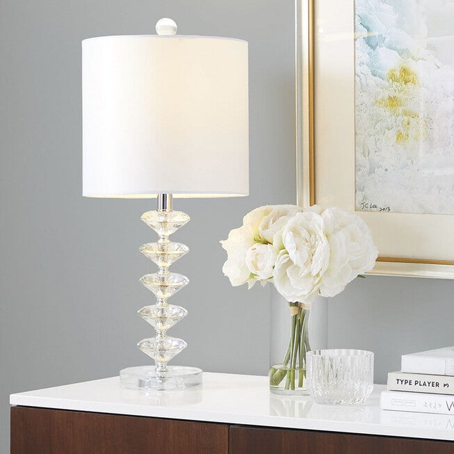 Diamond Stacked 23 inches Crystal Table Lamp - Set Of 2, , alternate image number 3