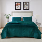 Riviera Velvet Teal Quilt Set, , alternate image number null