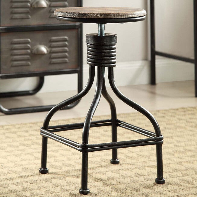 Adjustable Swivel Stool, BLACK GRAY, hi-res image number 0