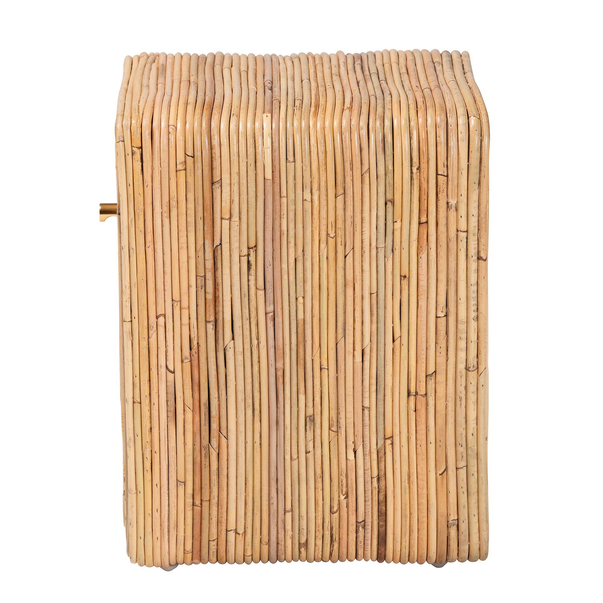 Rosina Bohemian Natural Rattan 1-Drawer Nightstand, NATURAL, alternate image number 5