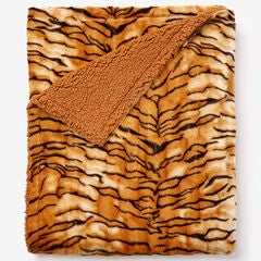 Faux Fur Animal Print Blanket