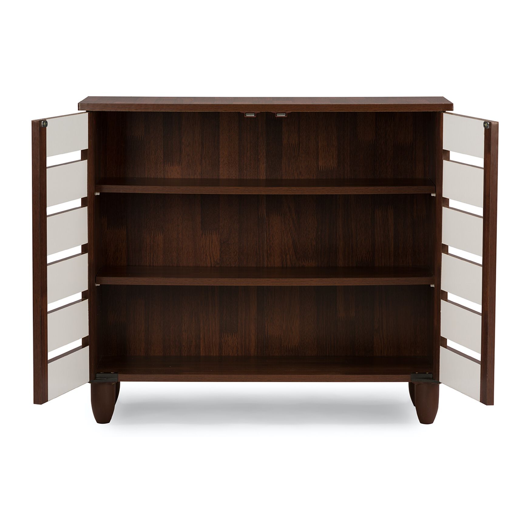 Gisela Oak and White 2-tone Shoe Cabinet With 2 Doors, , on-hover image number 1