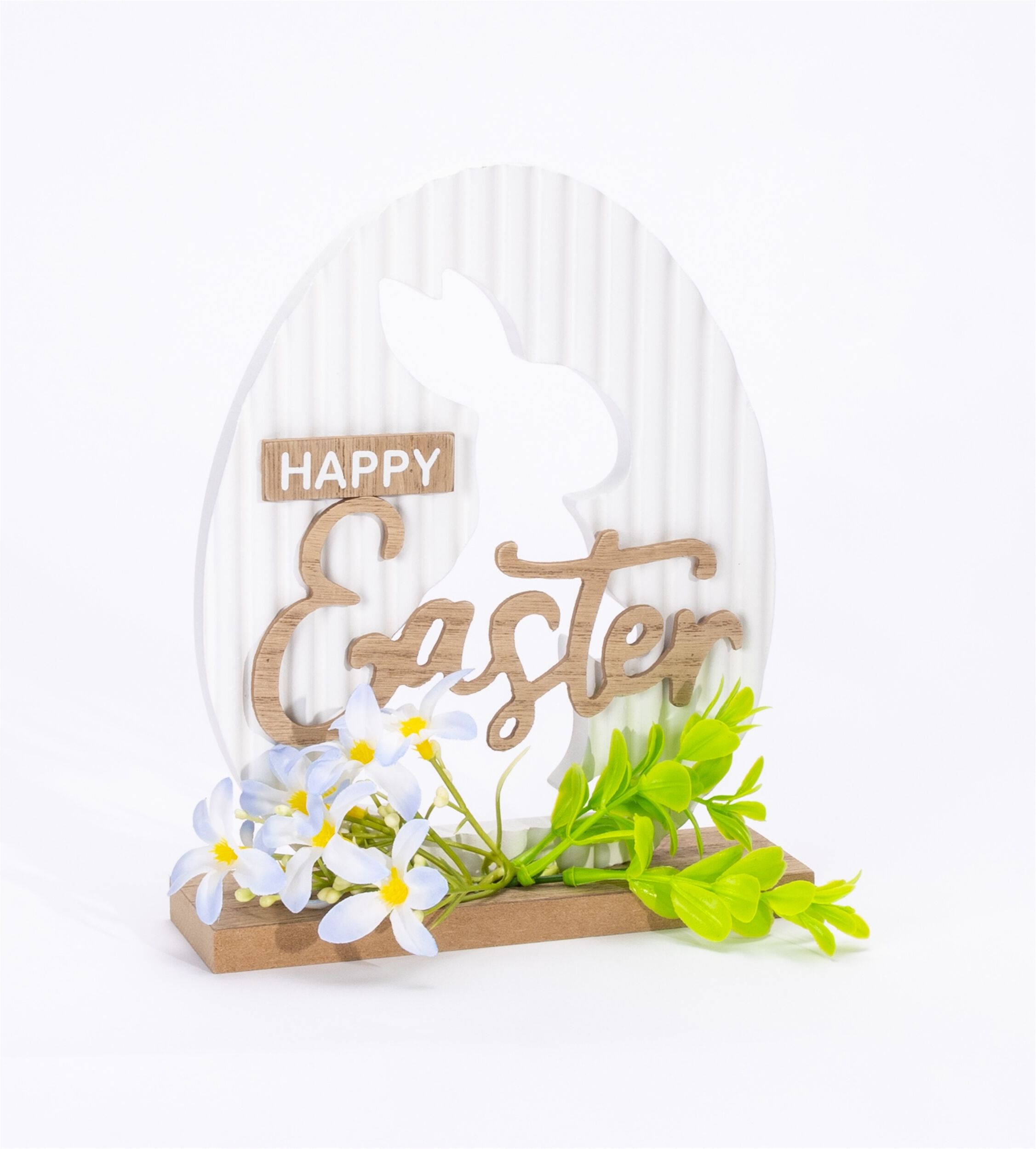 Happy Easter Rabbit Tabletop Sign, WHITE, alternate image number 3