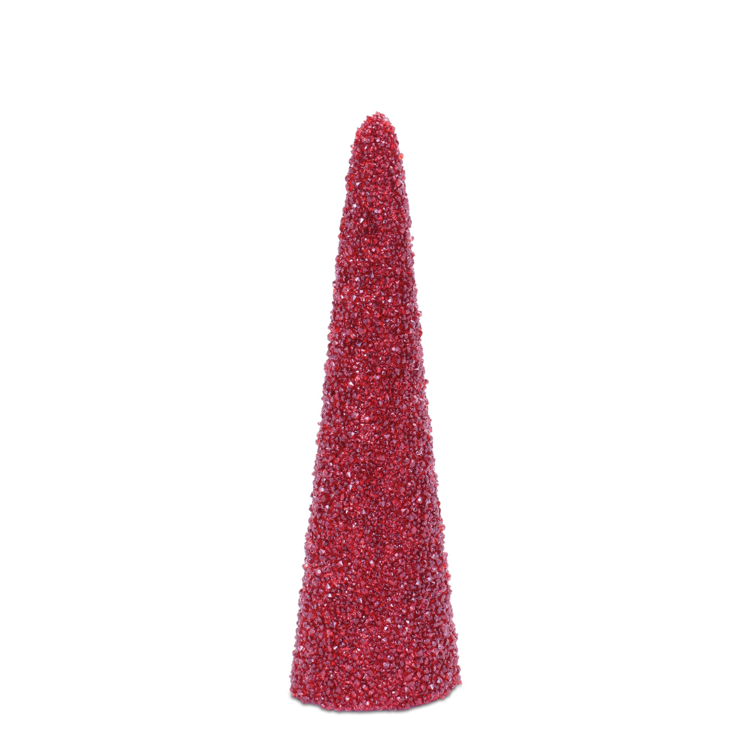 Beaded Cone Tree (Set of 2), RED, alternate image number 3
