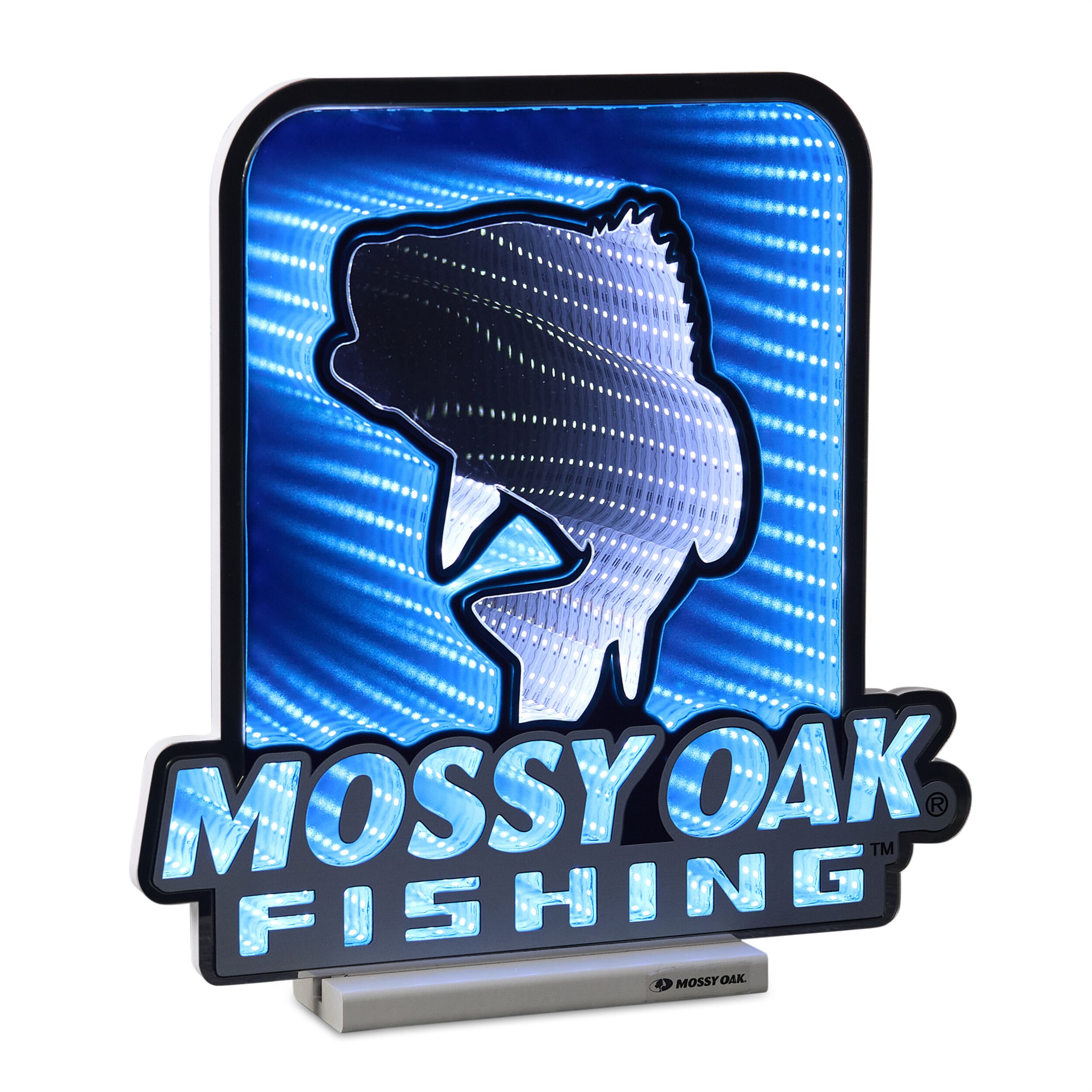 Mossy Oak Fish Logo Ekkolight 16 inchesH, BLUE WHITE, hi-res image number 0