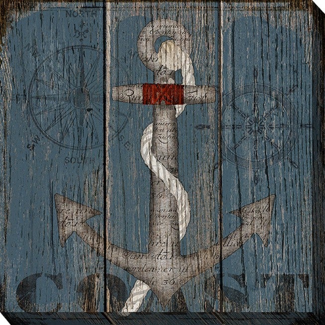 MARITIME ANCHOR OUTDOOR ART 24X24, MULTI, hi-res image number 0