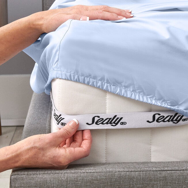 Sealy Healthy Nights Antimicrobial Sheets, Blue, , alternate image number 4