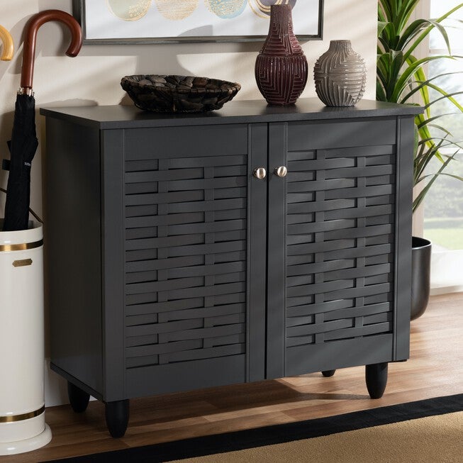 Winda 2-Door Wooden Entryway Shoe Storage Cabinet Furniture, , alternate image number 5