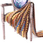 Battilo Home Bohemian Knit Throw Blanket with Fringe Super Soft Striped Blanket for Couch, Sofa, Bed, Chair, 60" x 50", ORANGE, hi-res image number null