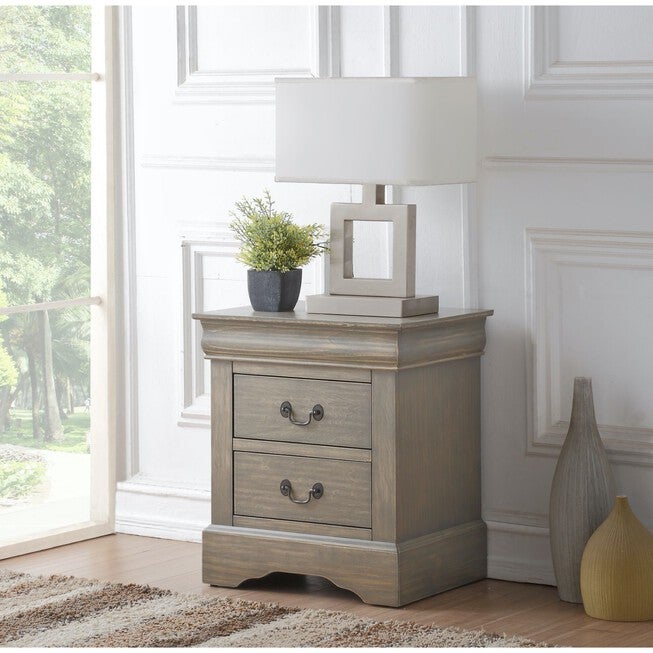 Nightstand Bedroom, ANTIQUE GRAY, hi-res image number 0
