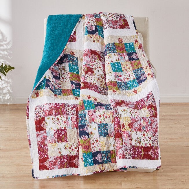 Harmony Throw Blanket, TEAL, hi-res image number 0