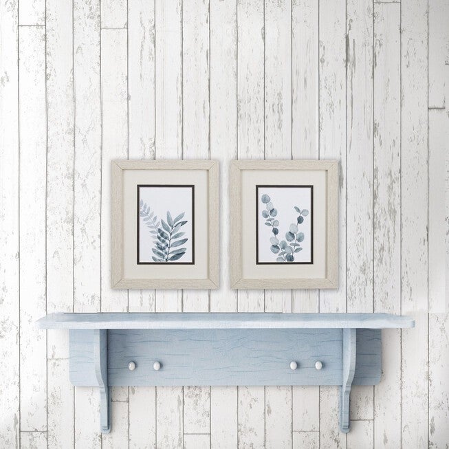 Blue Botanical Wash Framed Wall Décor, Set Of 2, , on-hover image number 1