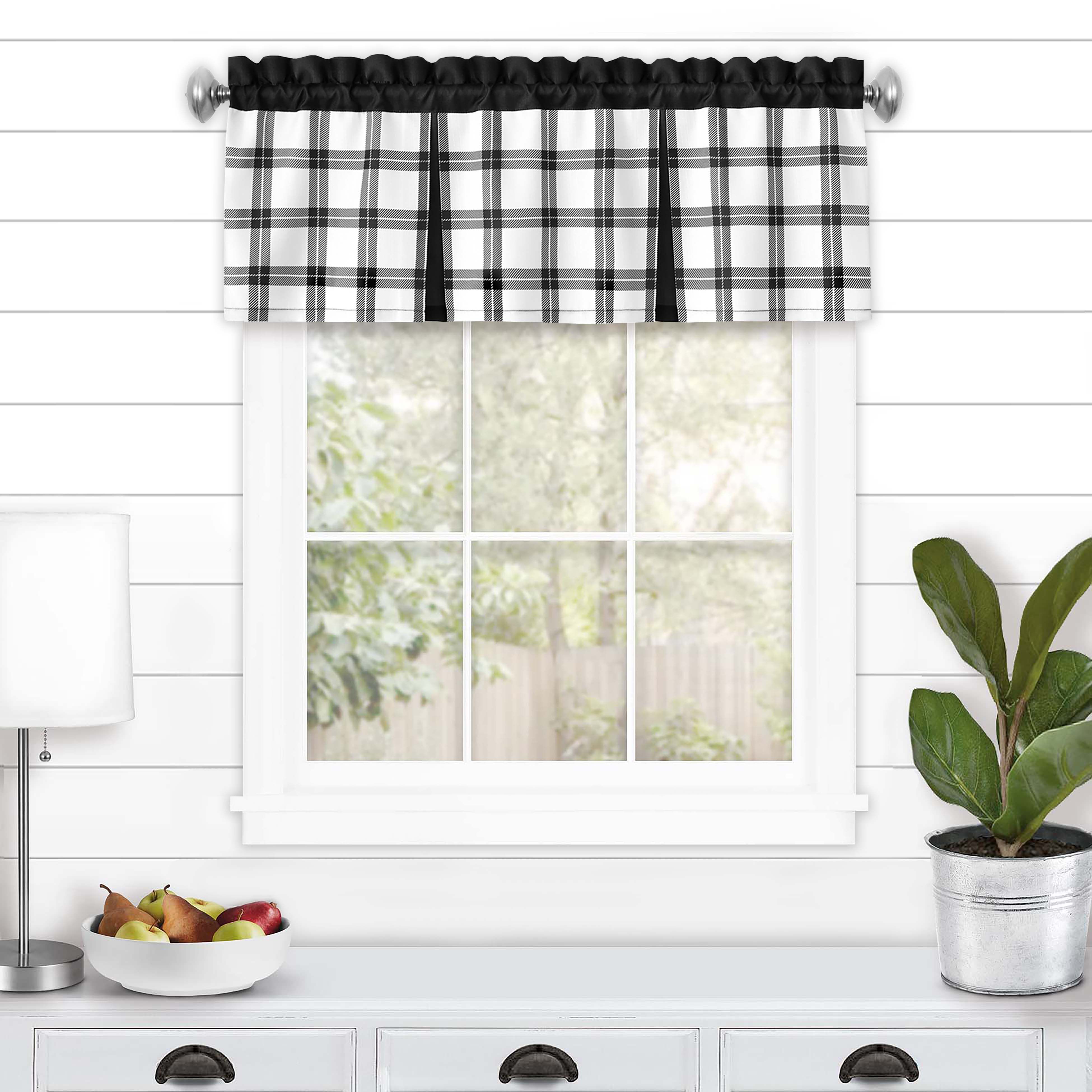 Tate Window Curtain Valance, BLACK, hi-res image number 0
