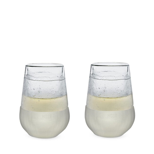 Glass Freeze Wine Glass (Set Of Two) By, CLEAR, hi-res image number 0