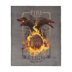 Warner Bros. House of the Dragon Let it Reign Silk Touch Throw Blanket 50x60 Inches