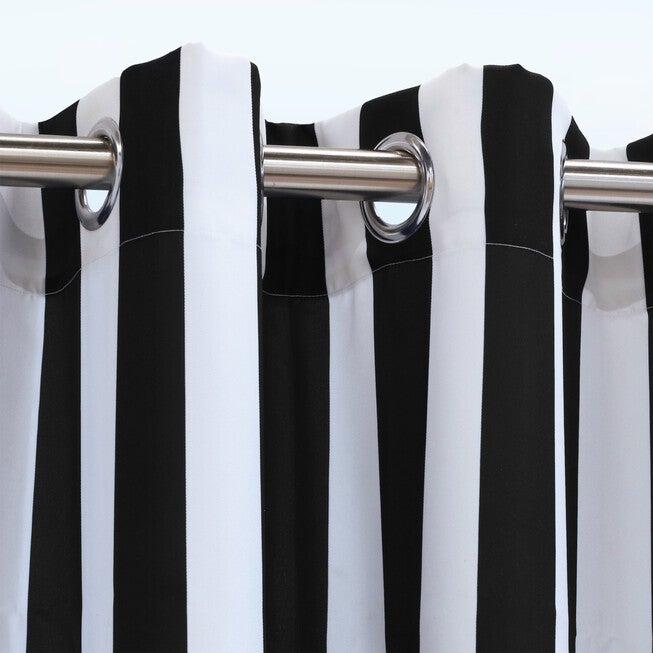 Outdoor Decor Coastal Stripe Outdoor Single Grommet Curtain Panel, , on-hover image number 1