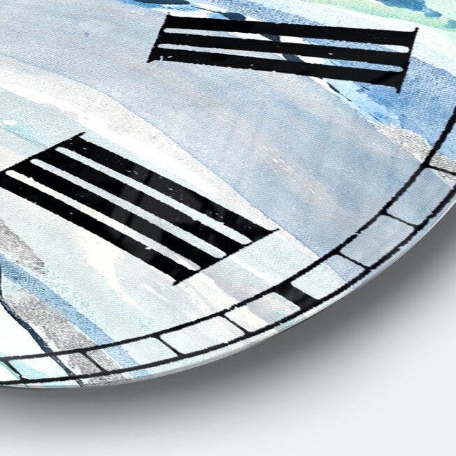 Blue Silver Spring Ii Modern Wall Clock, , alternate image number null