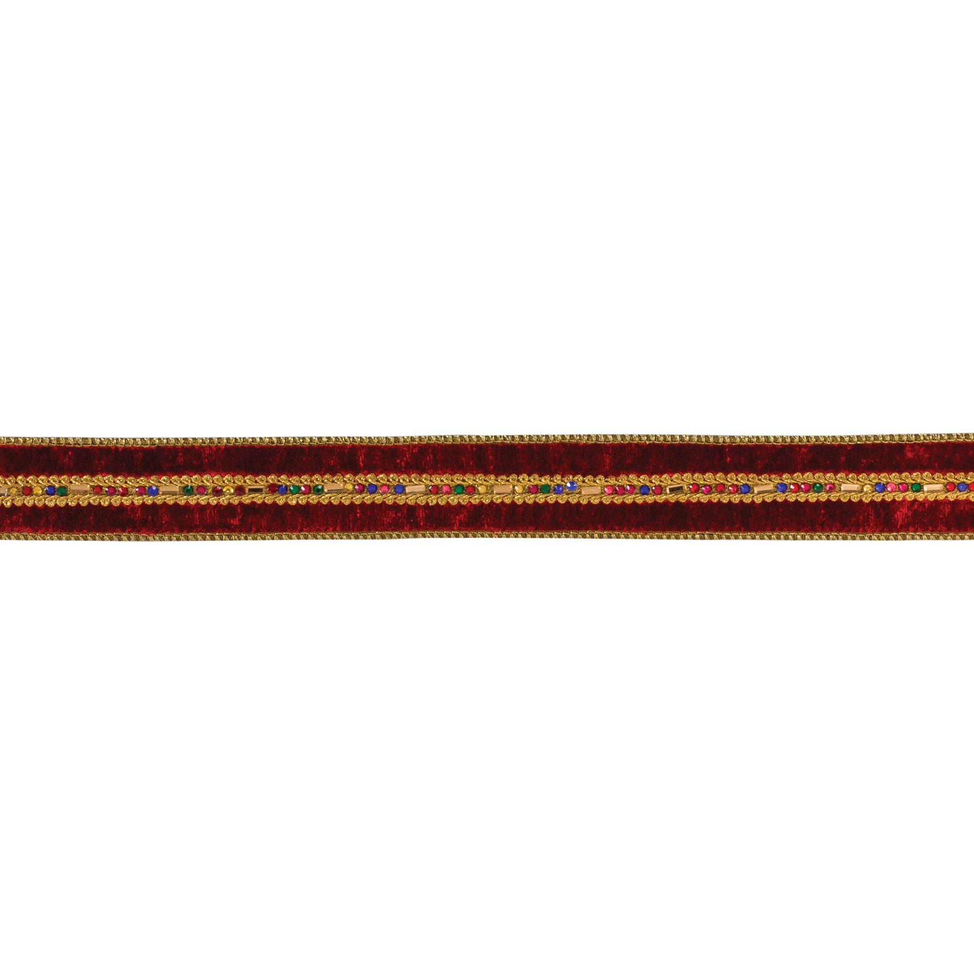 Red and Gold Ribbon 1.5 inches x 10 yds., RED GOLD, hi-res image number 0
