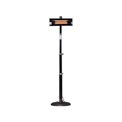 Black Powder Coated Steel Telescoping Offset Pole Mounted Infrared Patio Heater