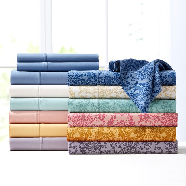 Solid Damask 6-PC. Sheet Set, , on-hover image number null