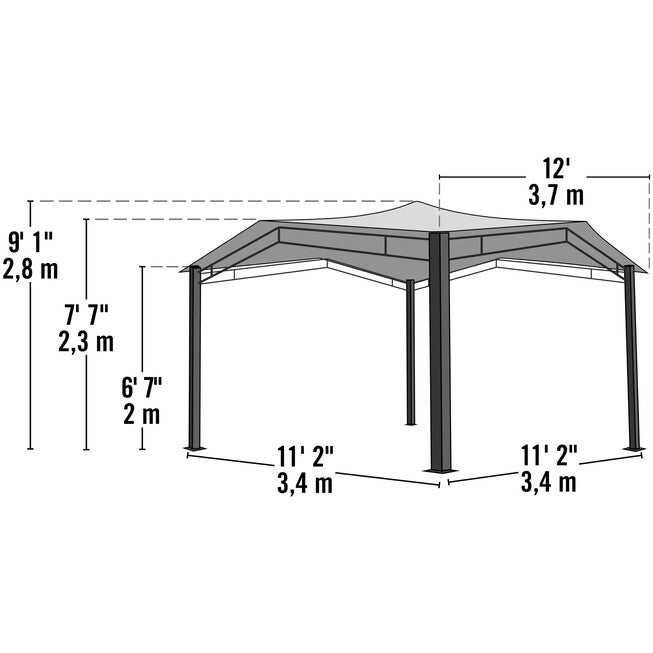 Sequoia Gazebo 12 x 12 ft. Bronze, , alternate image number null