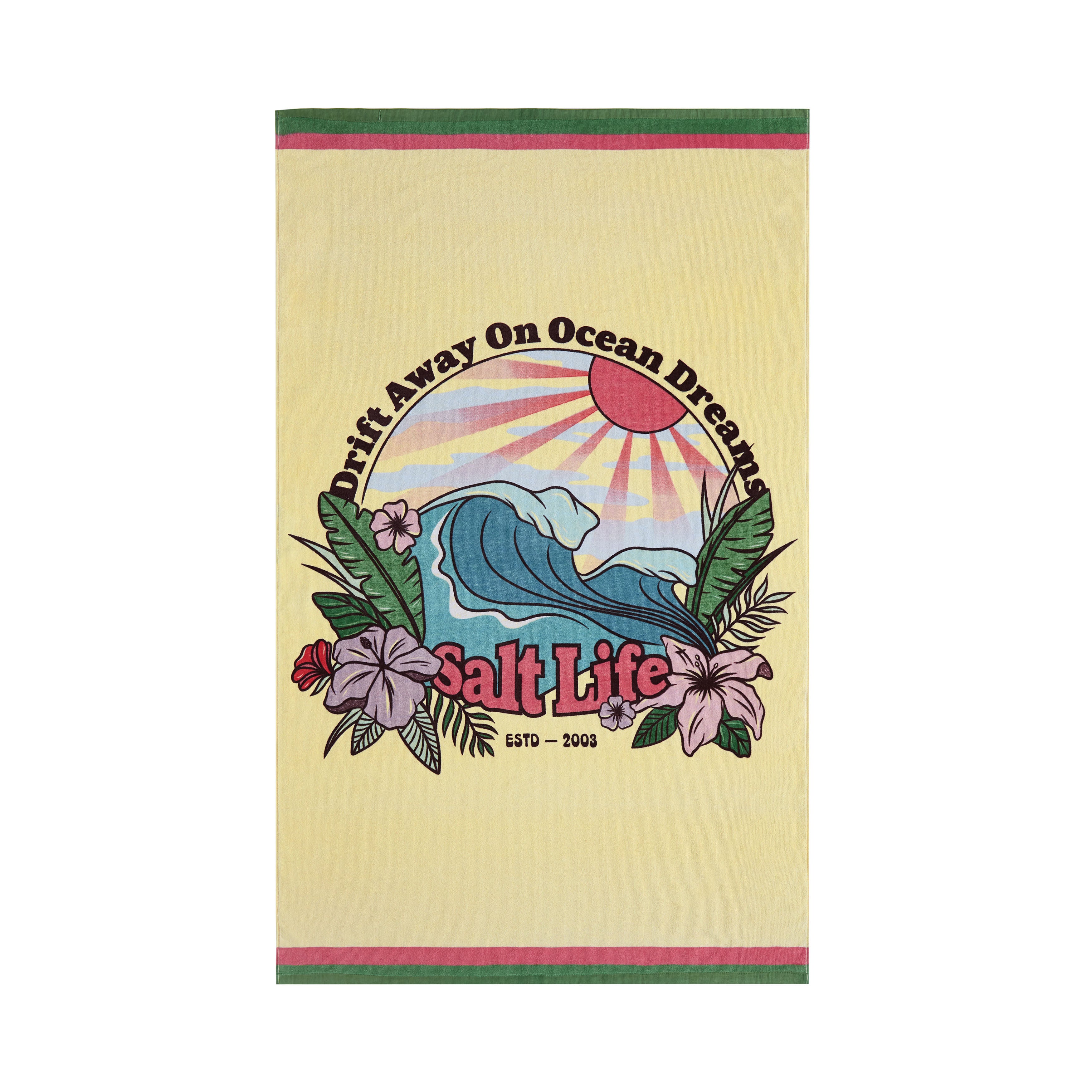Drift Away Beach Towel, CREAM, alternate image number 2