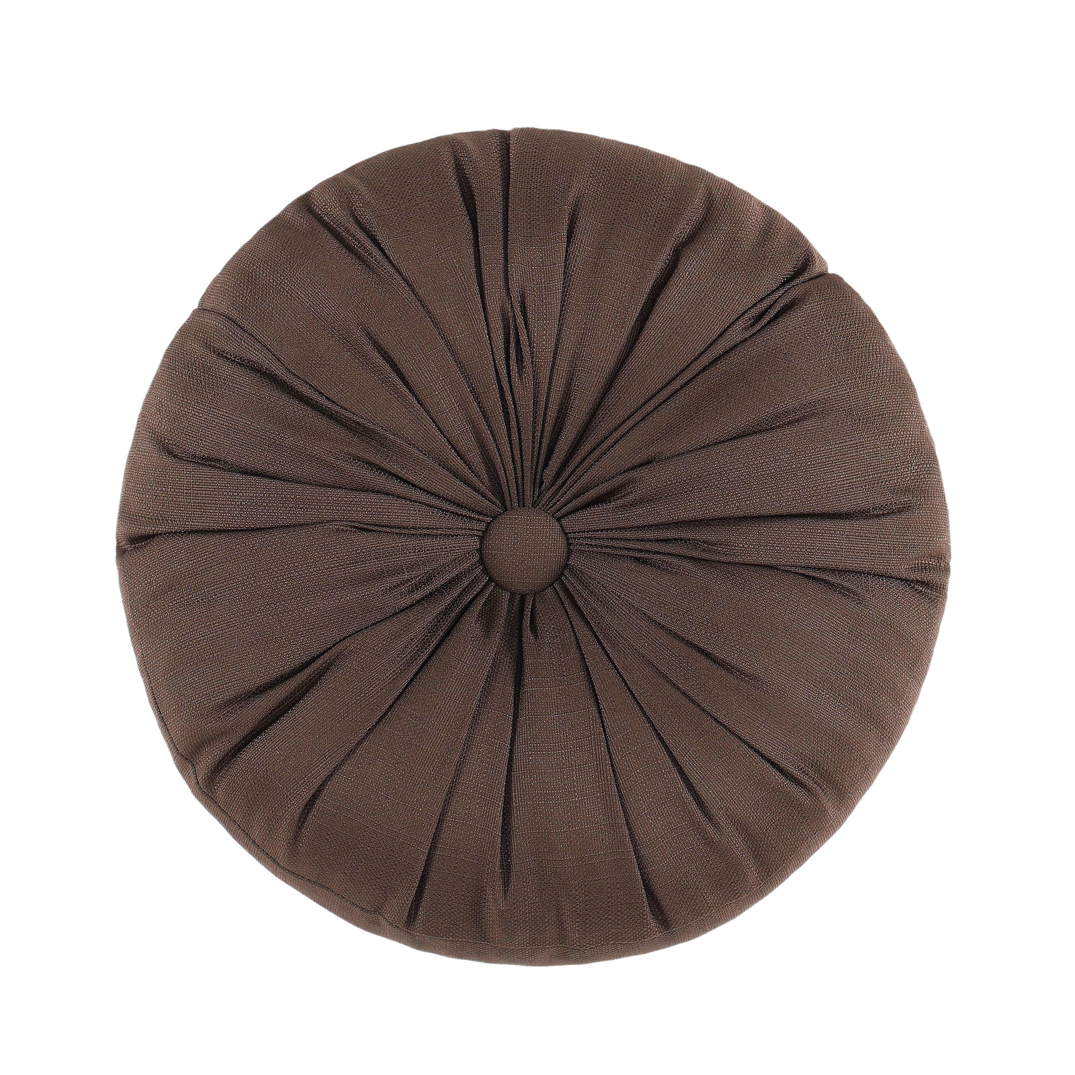 Maren Round Decorative Throw Pillow, CHOCOLATE, hi-res image number 0