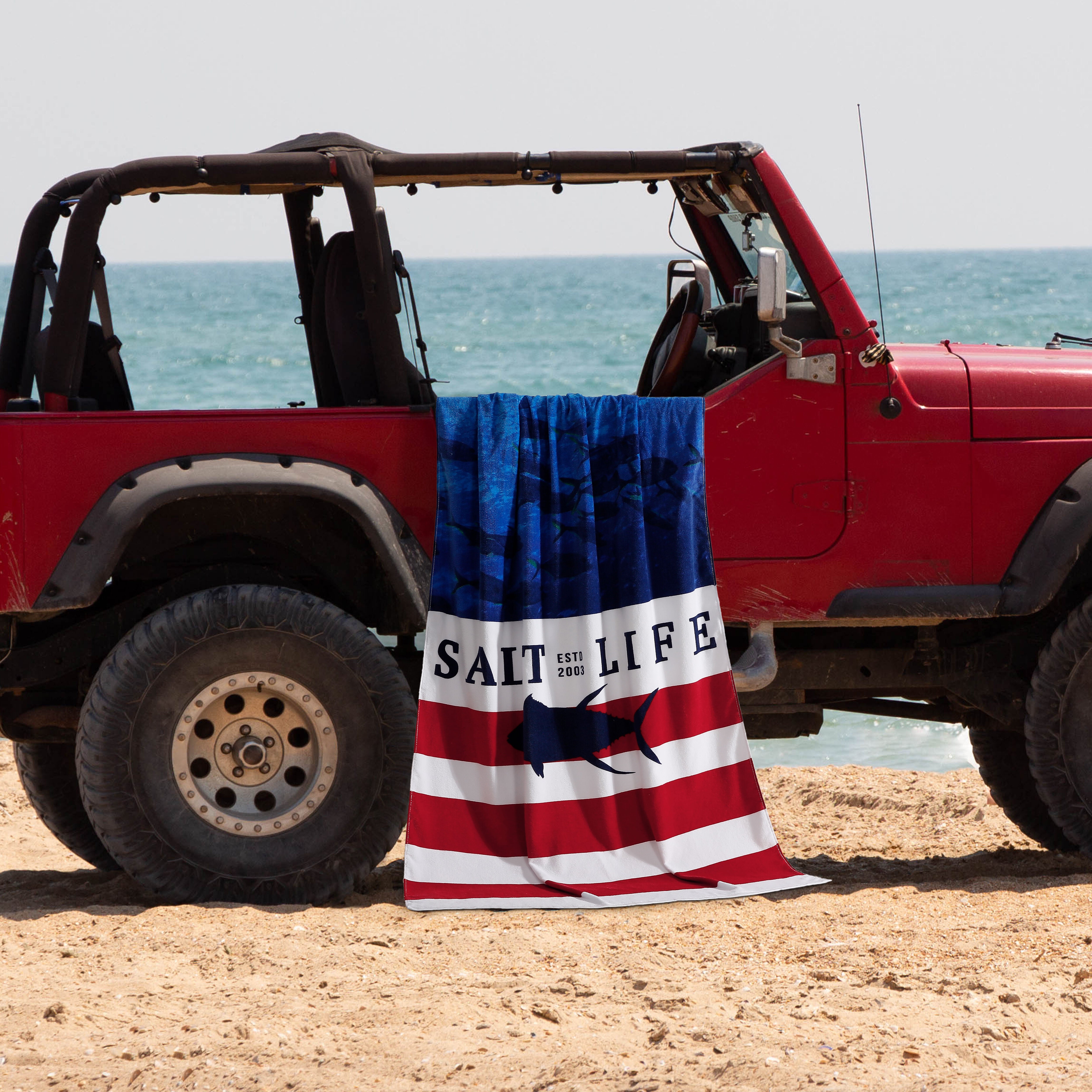 Respect Beach Towel, NAVY, alternate image number 2