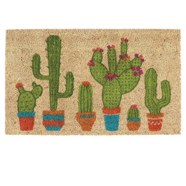 Cactus Doormat Floor Coverings, GREEN, hi-res image number 0