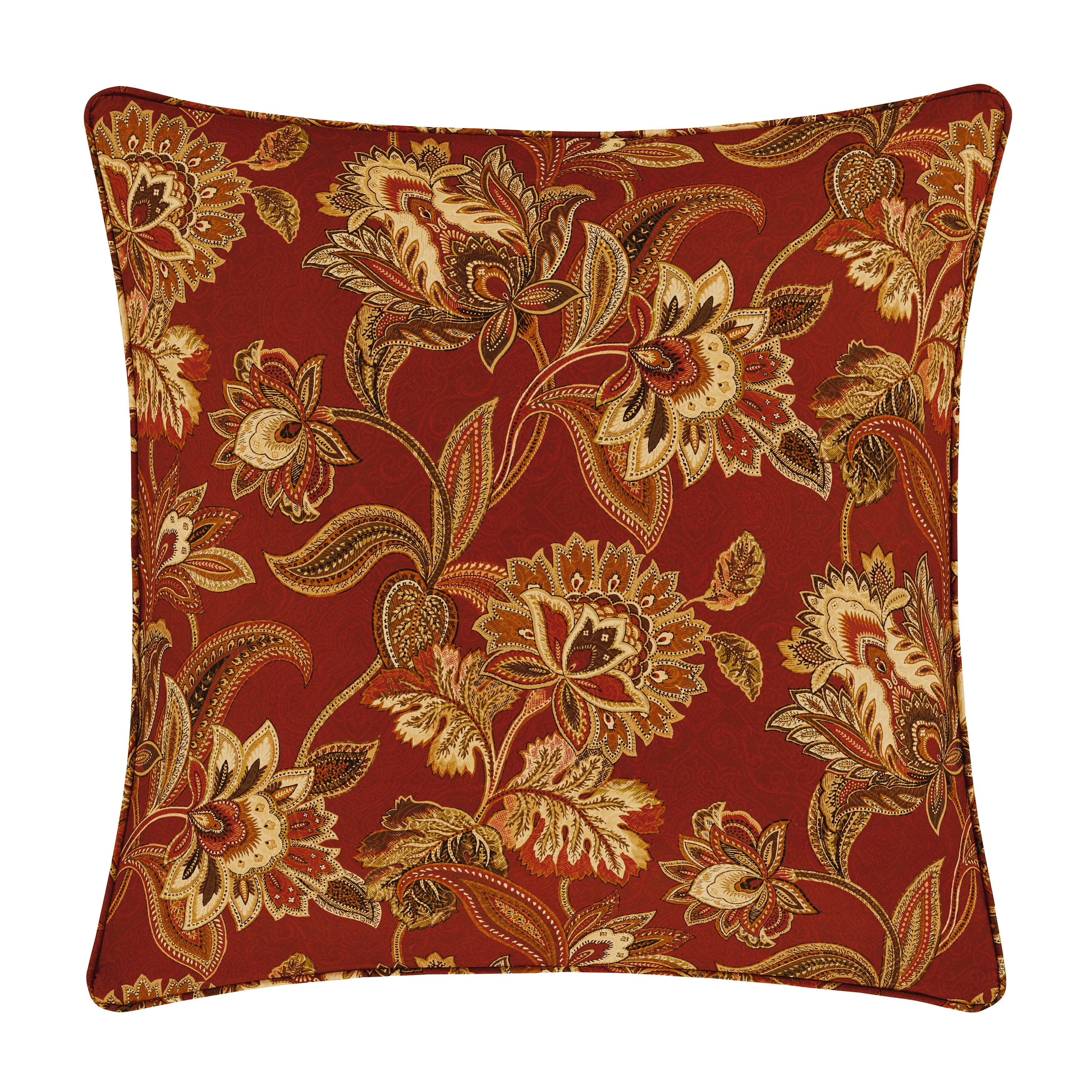 Montecito Red Euro Sham, RED, hi-res image number null