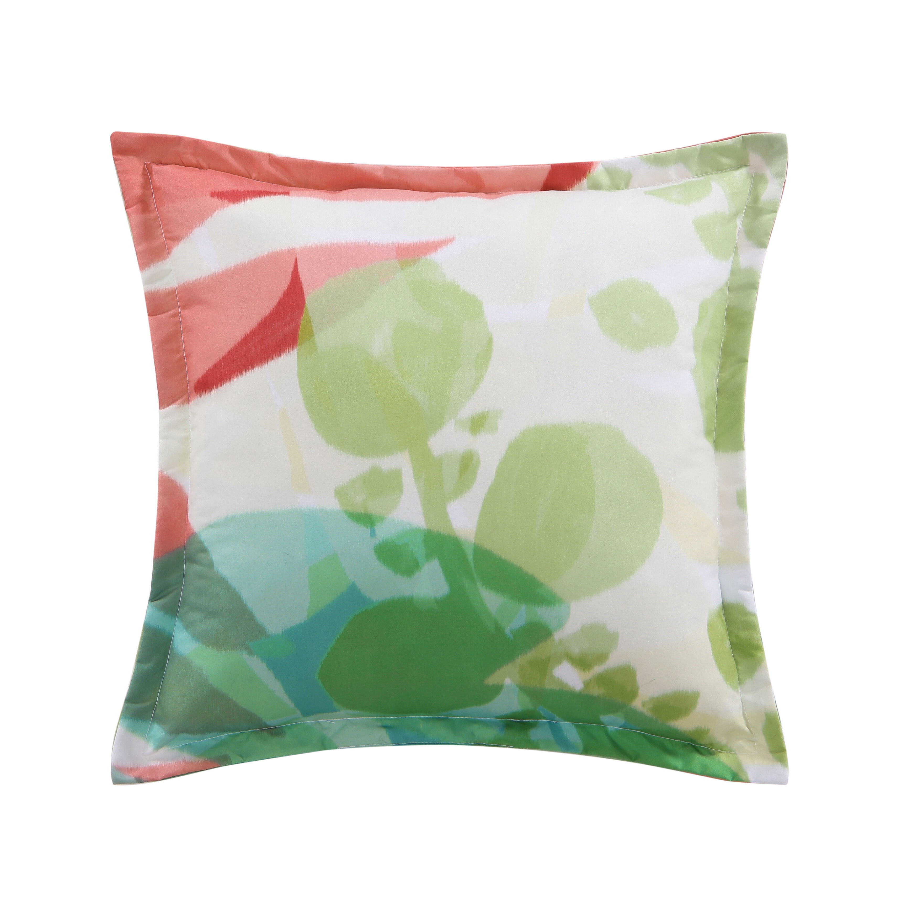 TIKI 18 inches SQUARE DECORATIVE THROW PILLOW, FUCHSIA, hi-res image number 0
