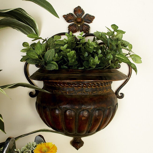 Dark Brown Iron Traditional Planter, , alternate image number null
