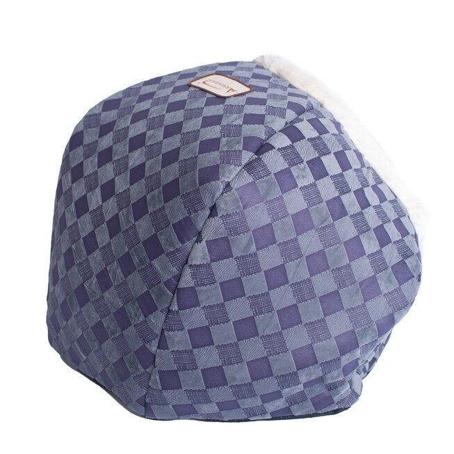 Cuddle Cave Cat Dog Bed, Blue Checkered, , alternate image number null