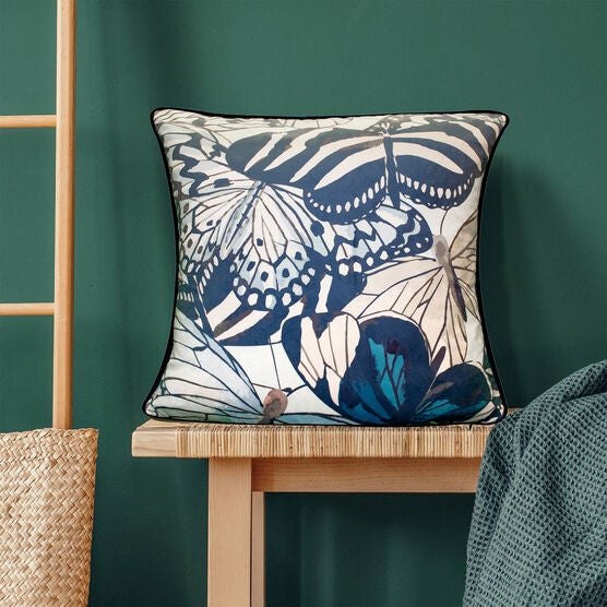 Edie@Home Velvet Bold Butterfly Decorative Pillow Dec Pillow, , alternate image number null