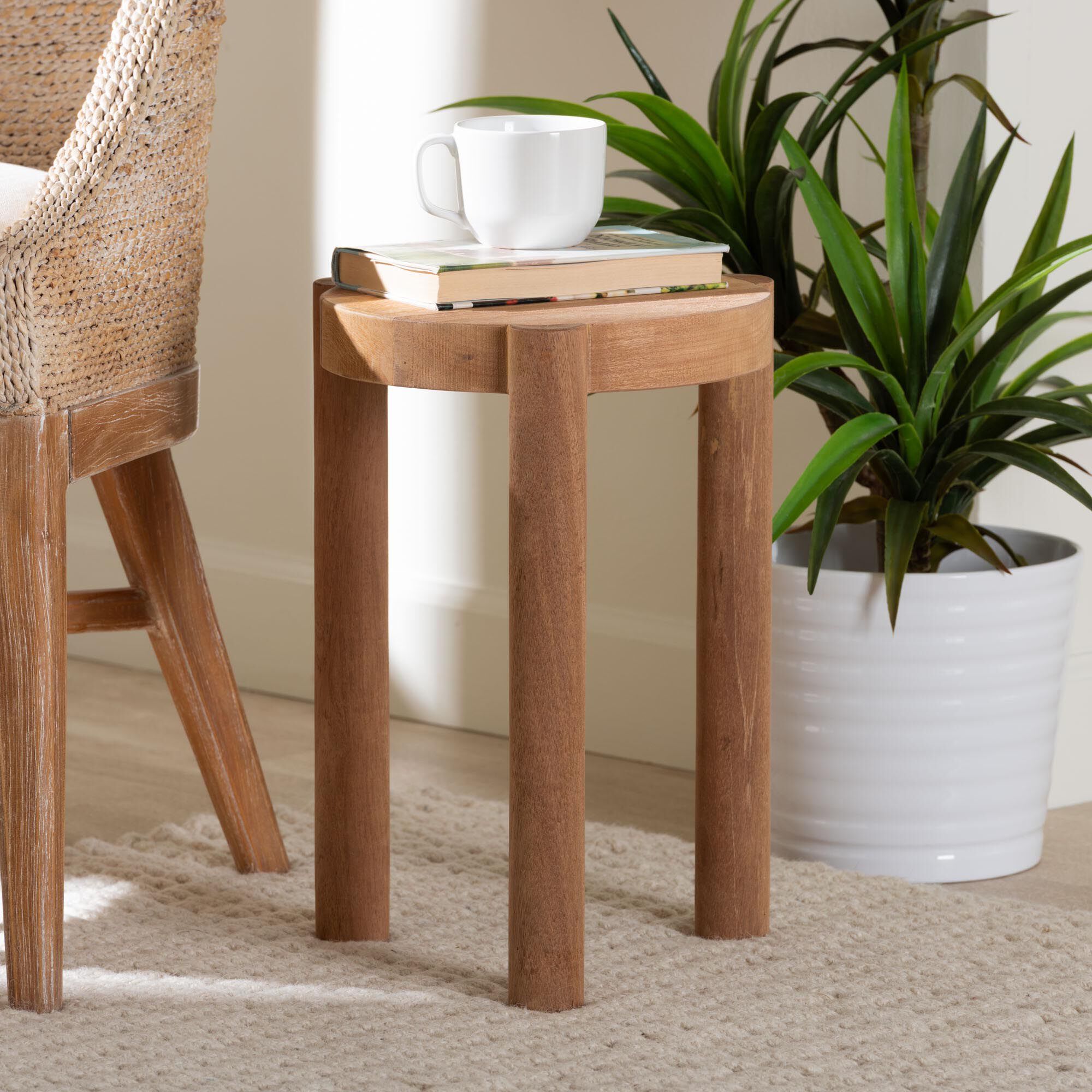 Shadi Acacia Wood Multipurpose Accent Stool, BROWN, hi-res image number 0
