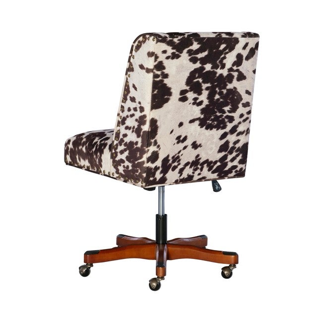 Delgany Office Chair Brown and White Cow Print, , alternate image number 7