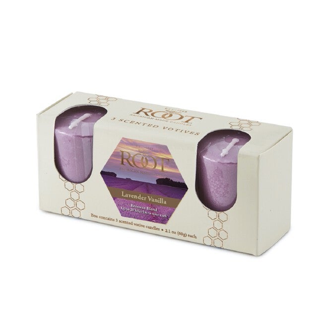 Lavender Vanilla Scented Votive Candle, Set 3, DEWBERRY PINK, hi-res image number 0