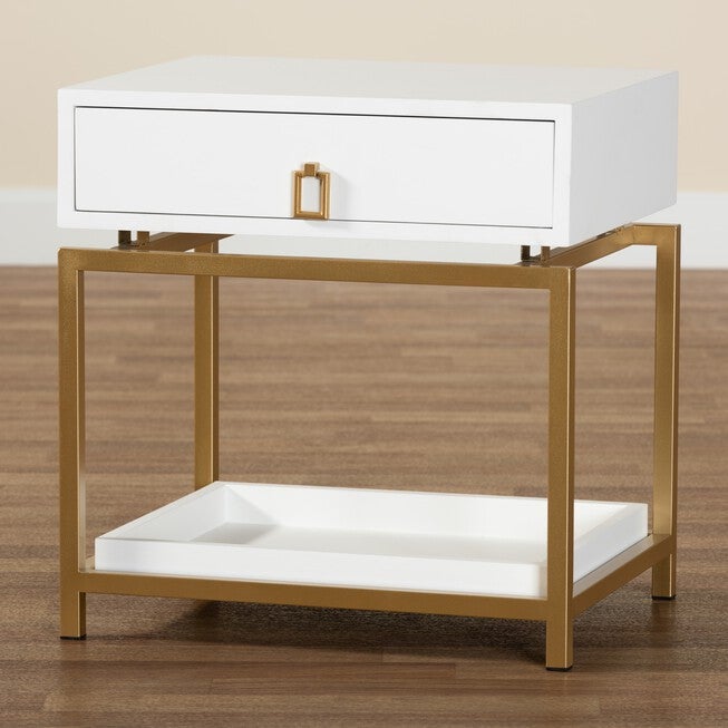 Melosa Modern Glam And Luxe 1-Drawer End Table, , alternate image number 5