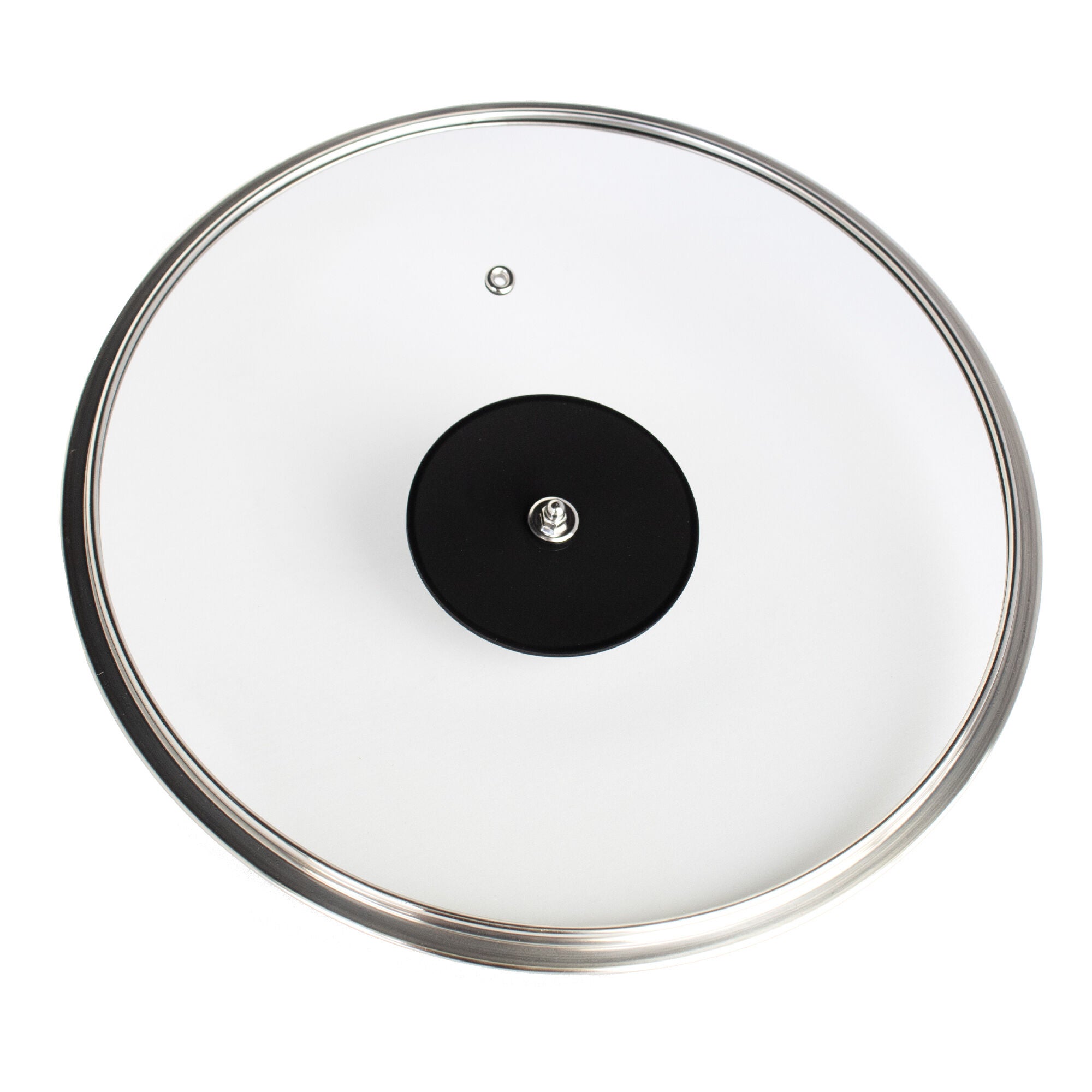 LIVWELL DiamondClad&trade; 12 inches Tempered Glass Lid with Silicone Rim, Cool Touch Insulated Handle, Dishwasher Safe &ndash; Clear, CLEAR, alternate image number 3