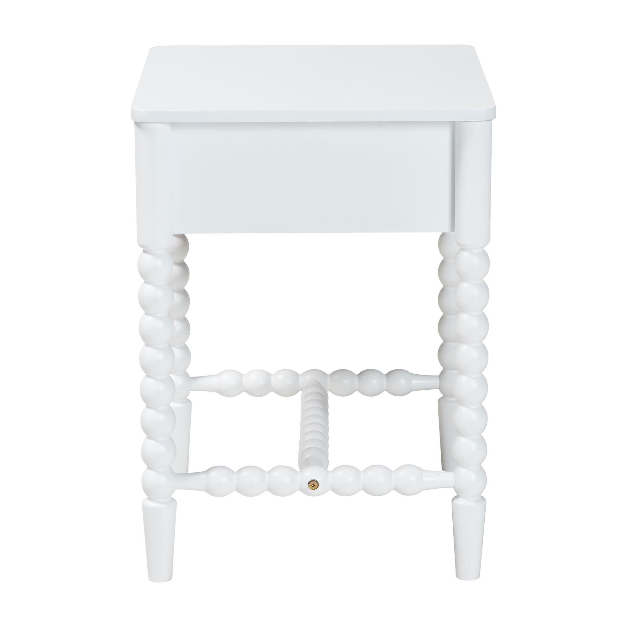 Brantley Spindle Nightstand, WHITE, alternate image number 4